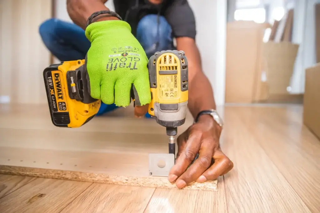 handyman repairing floor